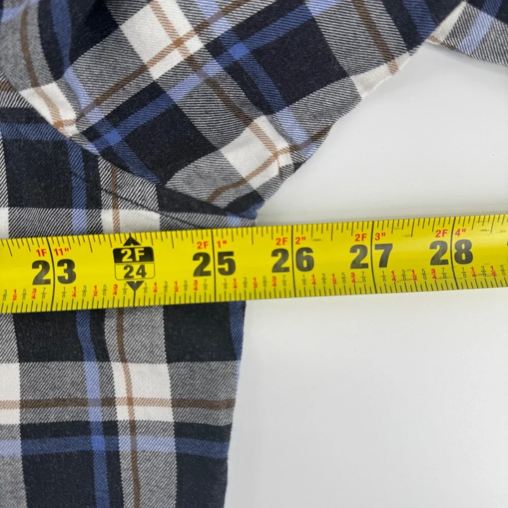 Banana Republic Luxe Flannel Shirt XL Plaid Button Down‎ Long Sleeve - Picture 8 of 9